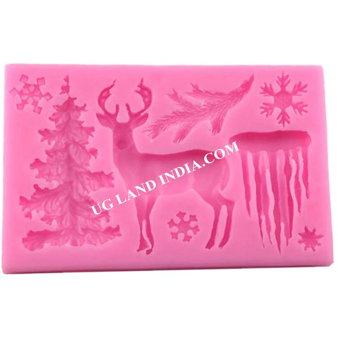 2pcs 3d Snowflake Silicone Mold For Christmas Theme Fondant Cake  Decorating, Resin, Clay, Polymer Clay, Etc.