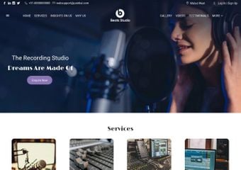 Best FREE Music and Sound Recording Studio Website Templates