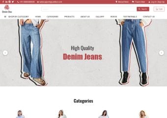 Website fashion for jeans