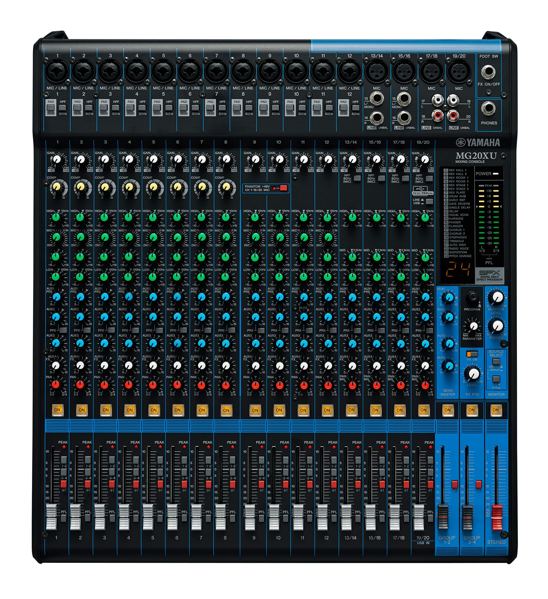 YAMAHA MGP24X 24-Channel Premium Mixing Console - Mixer Grinder 