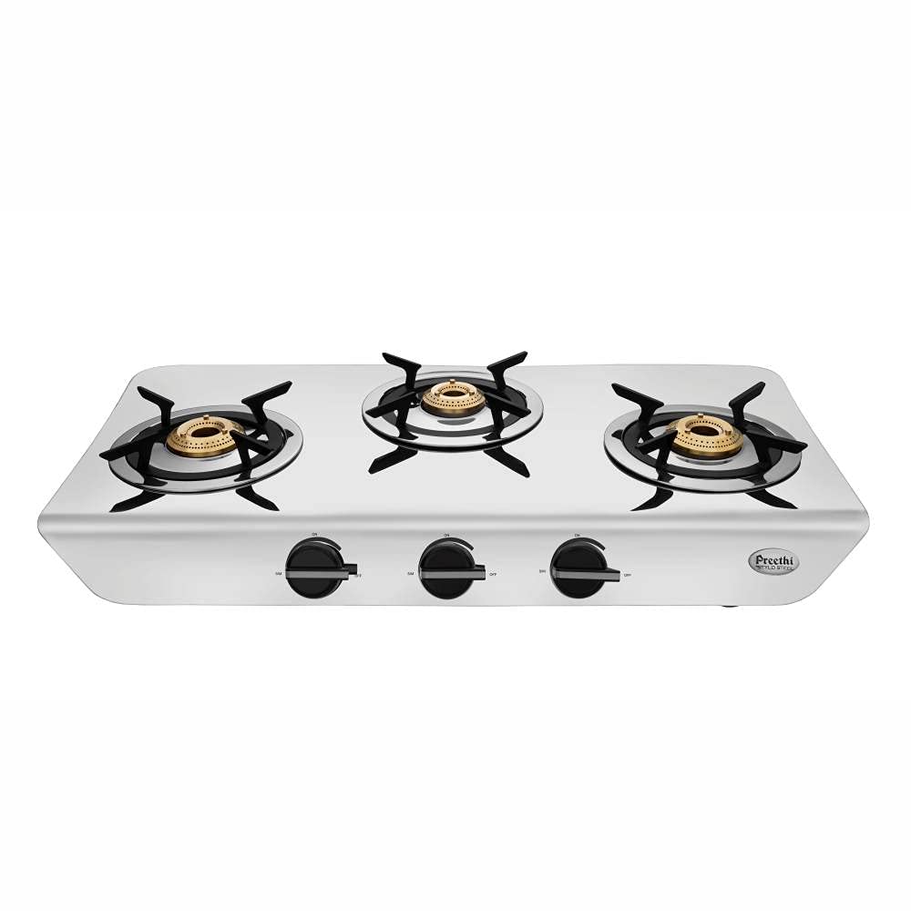 gas stove 3 burner preethi