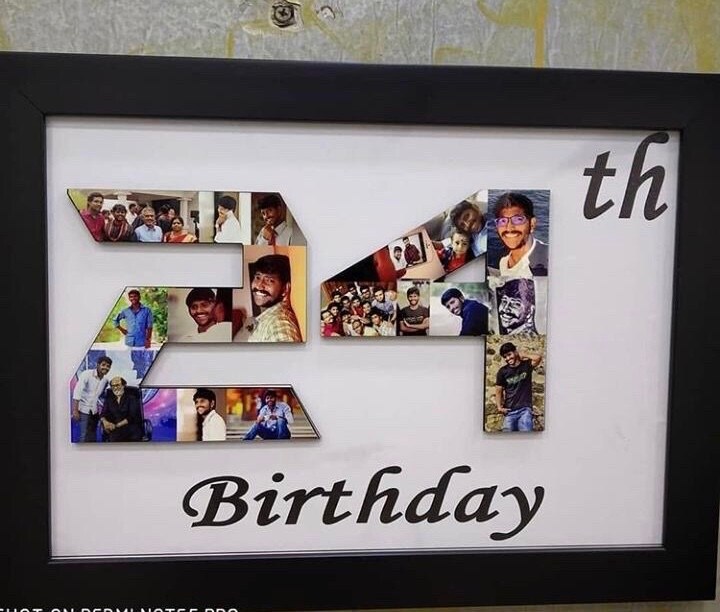 Personalized Number Photo Frame 12x8 Inches Collage Photo Frame Chitransh Gifts Jhotwara Jaipur Rajasthan