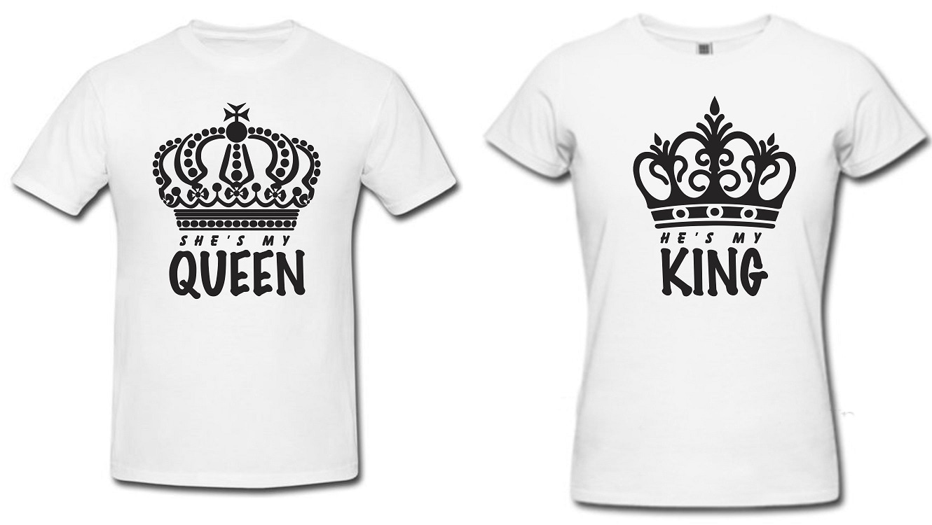 She S My Queen He S My King Couple T Shirts L M Black Couple T Shirt Chitransh Gifts Khatipura Jaipur Rajasthan