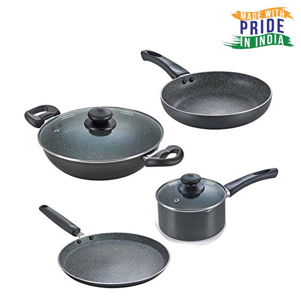 Prestige Omega Deluxe Granite Fry Pan with lid 280 mm - Chotidukaan