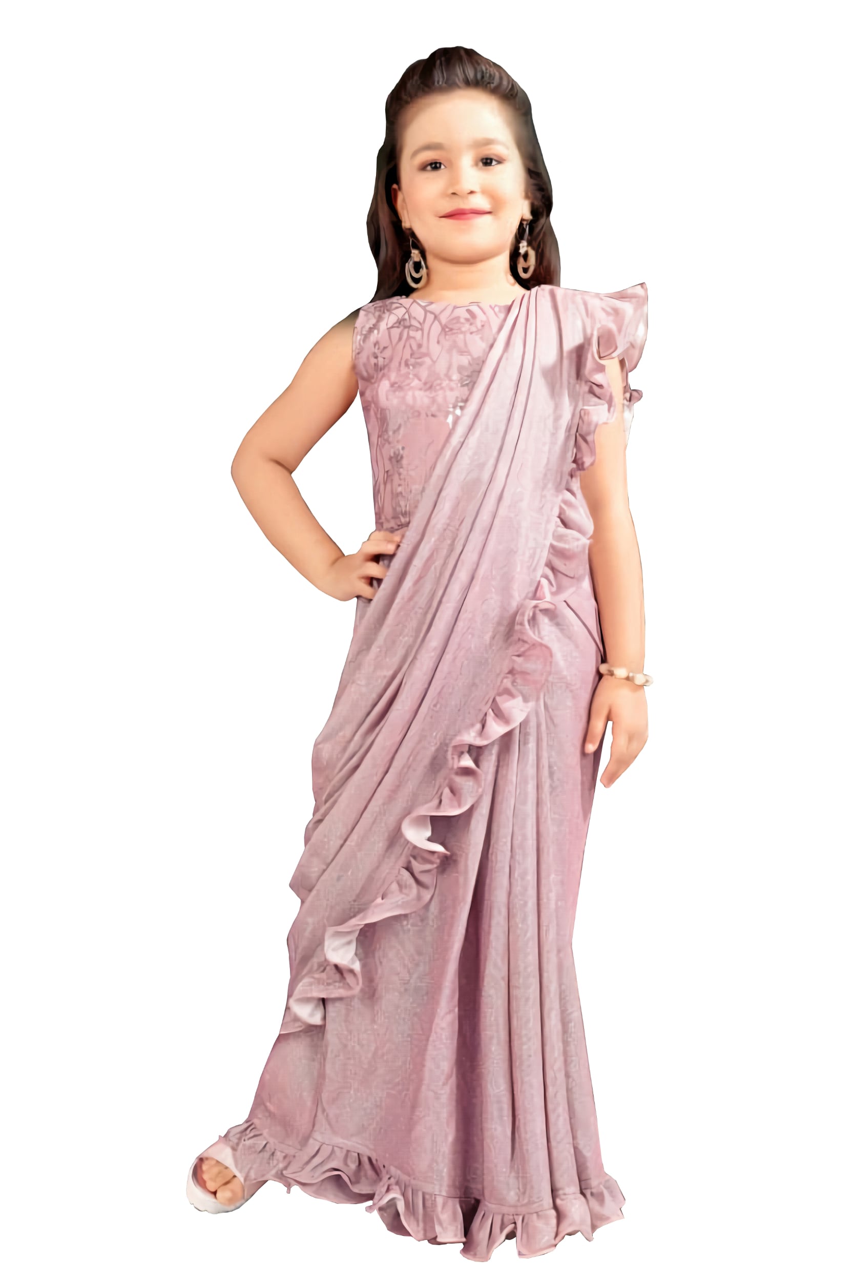 Readymade Maroon Pattu Saree Blouse For Kids & Teens, SARI WRAP #19337 |  Buy Online @ DesiClik.com, USA