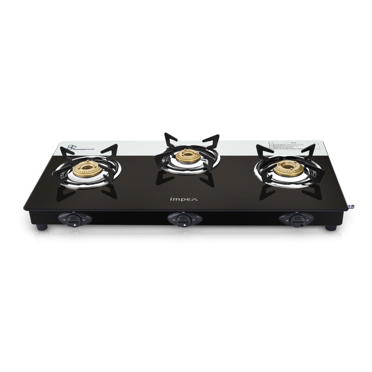 v guard glass top gas stove