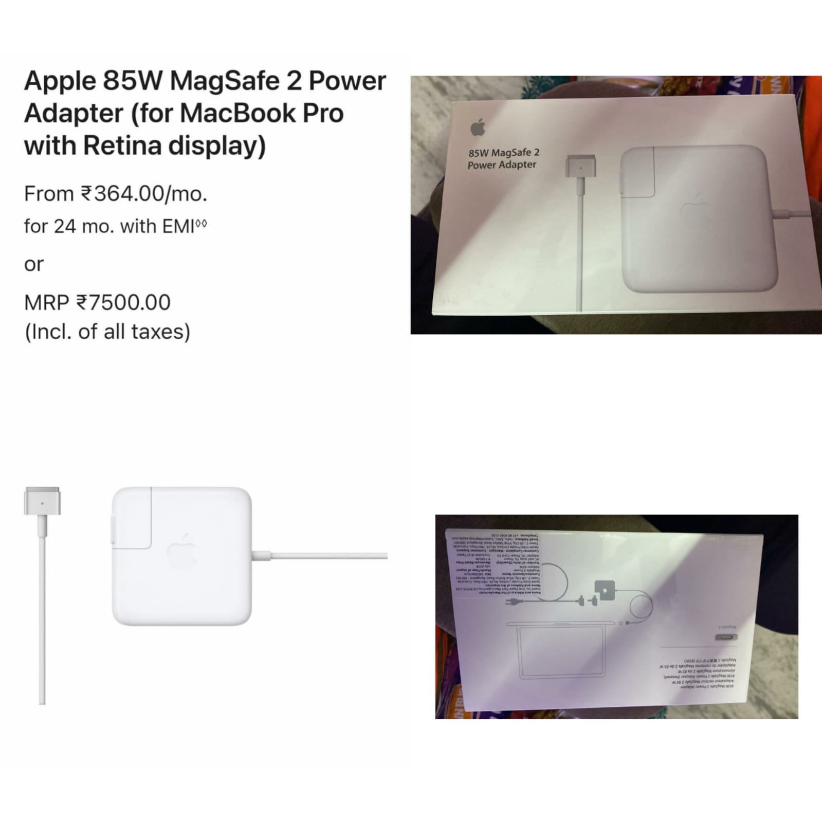 Apple 85w store MagSafe 2 power adapter SEALED NEW