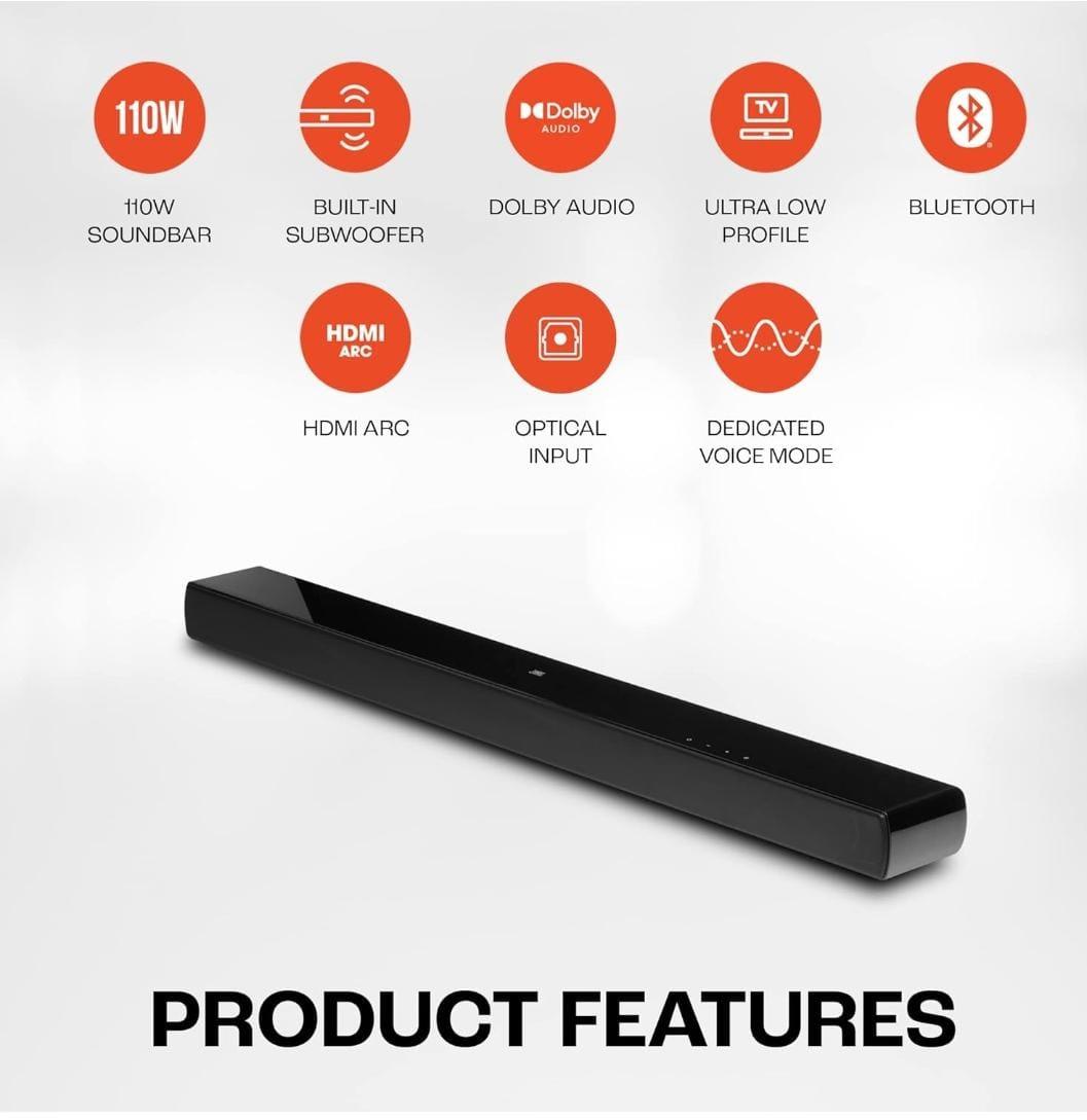 新品　JBL CINEMA SB 120 JBL Cinema SB120 2.0 Channel Soundbar with Built-in
