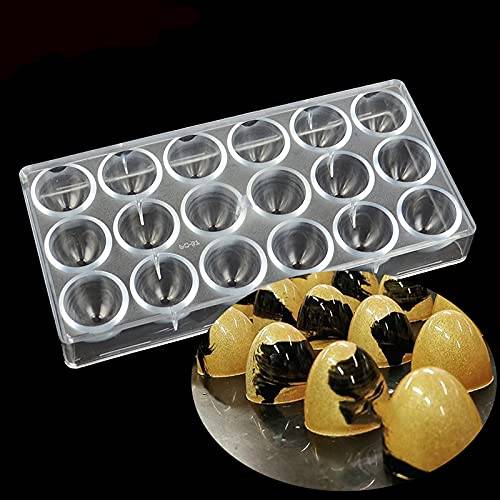 HAPYLY 32-Cavity Oval Egg Chocolate Mold | PC Polycarbonate, Reusable Candy Mold