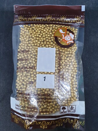 Gold Decorative Balls 1 100gm Non Edible Sugar Sprinkles