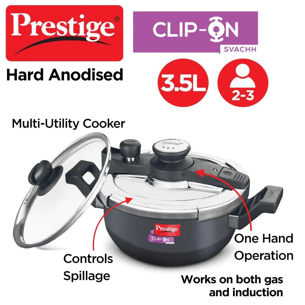 Prestige clip on kadai best sale pressure cooker