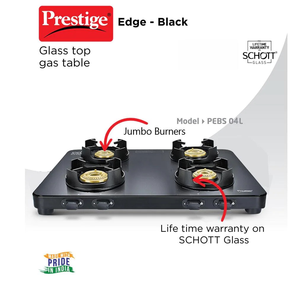 prestige edge schott glass 2 burner gas stove