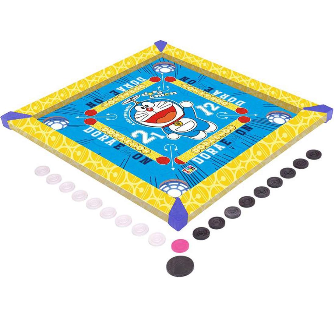 HALO NATION Doraemon Carrom Board Premium Quality With Carrom, Coins