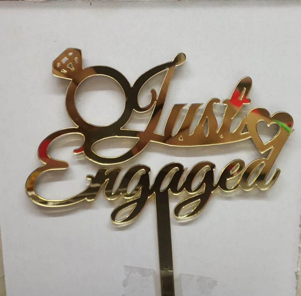 Happy Engagement Glitter Cake Topper Engagement Party Personalised  Decoration | eBay