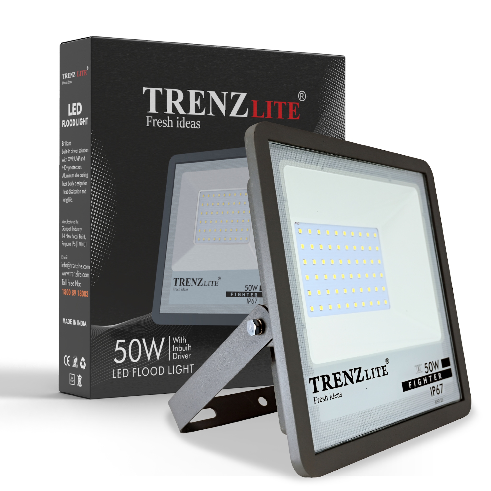 Flood Light - 50W - Flood Light - Trenzlite, Rajpura, Patiala, Punjab