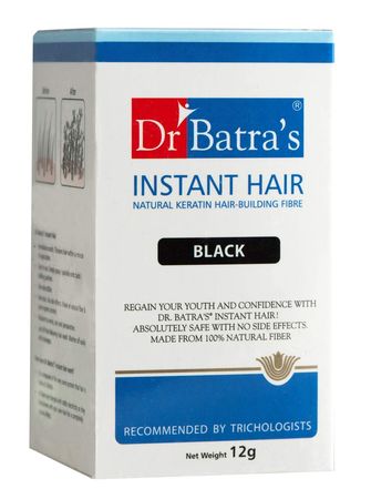 Dr Batras Instant Hair Natural Keratin Hair Building Fibre Black