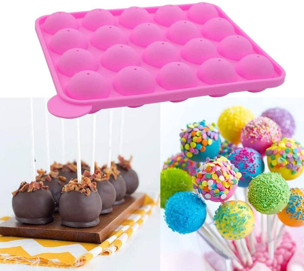 20 Holes Silicone Round Lollipop Mold Spherical Chocolate Moulds