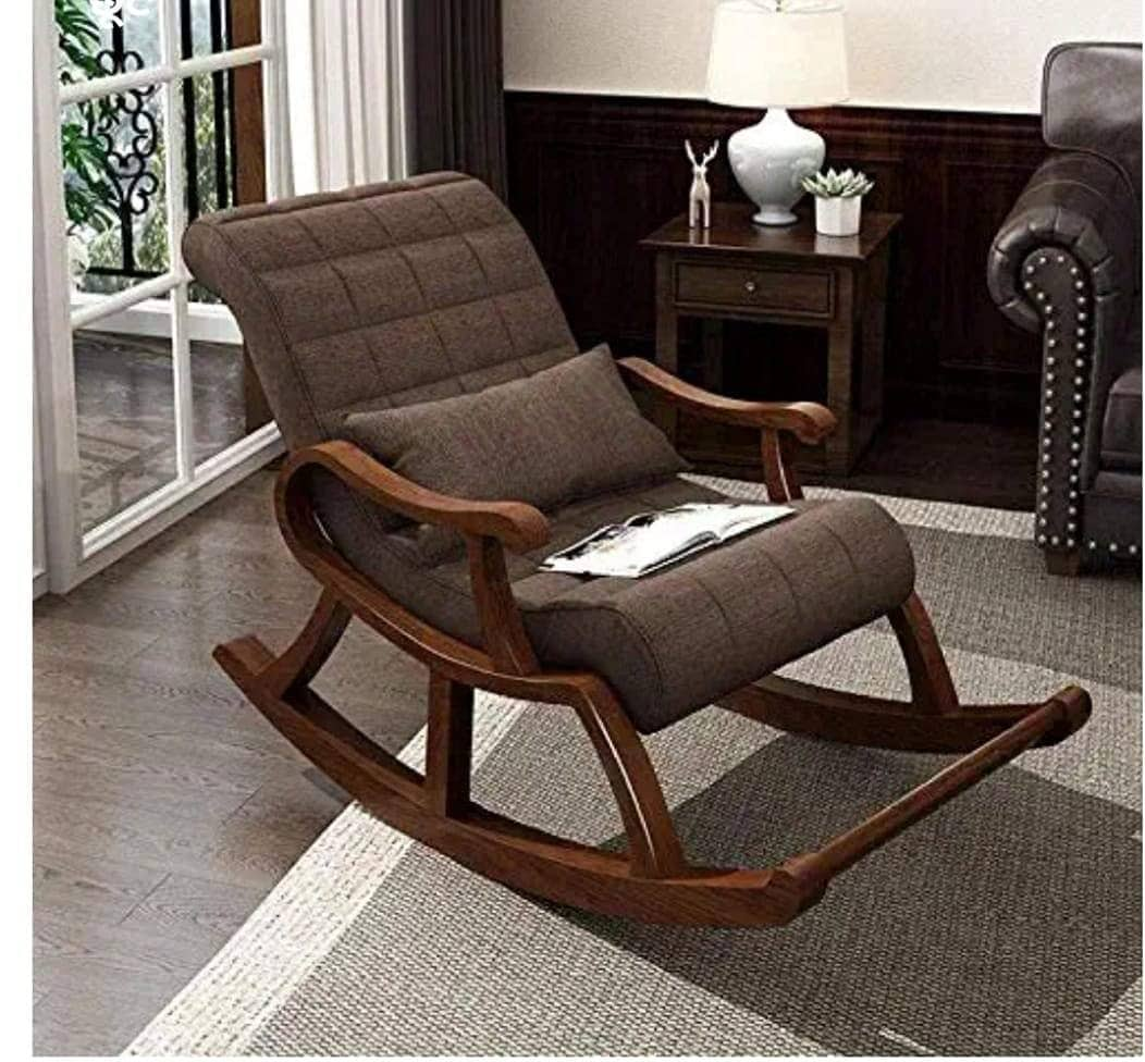 Shilpi Handicrafts Sheesham Wood Rocking Chair Relaxing Chair with Comfortable Posture Tan Rocking Chair New Shilpi Handicrafts Subhash Nagar Saharanpur Uttar Pradesh