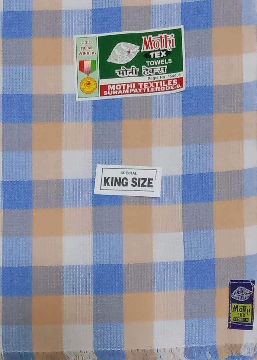 Checks Mothi Towel 36x72 Bathroom Linen Shalgar Pune