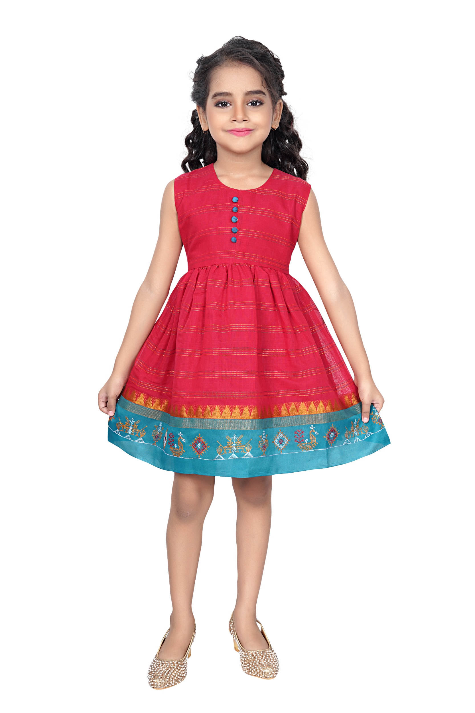 Girl Kaushalya Embroidery Frock 18 GKE 2 Clothing And Accessories Shalgar Pune Maharashtra