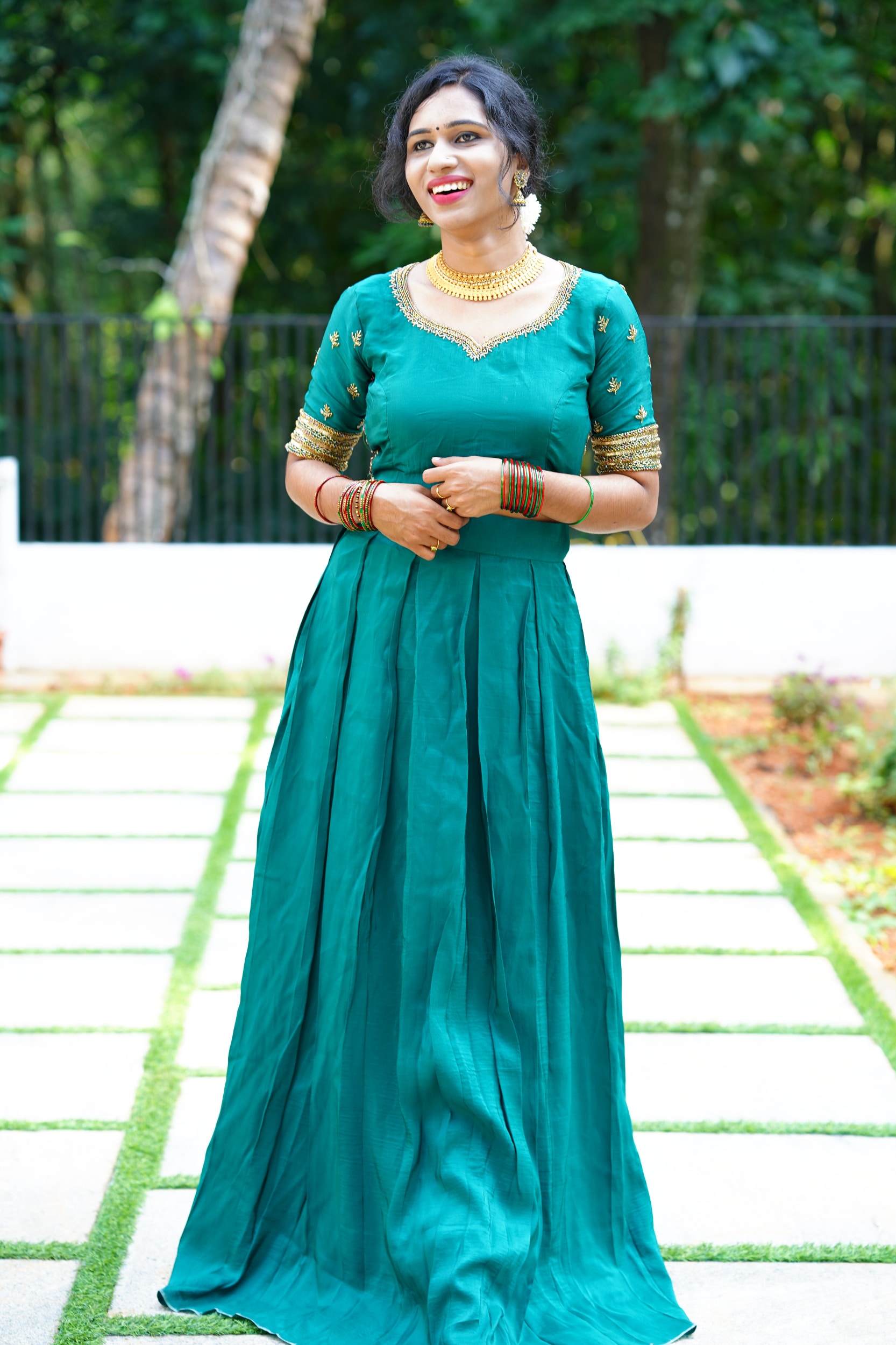Sriya Tiered Dress  Wrap Around Top  Navvi E Retail Private Limited