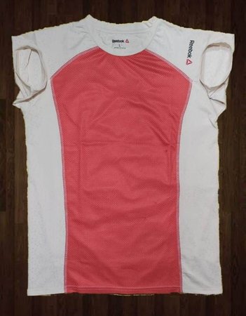 reebok dri fit t shirt mens pink