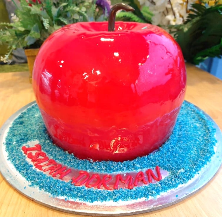 Apple for Teacher Graduation Cake - Whipped Bakeshop Philadelphia