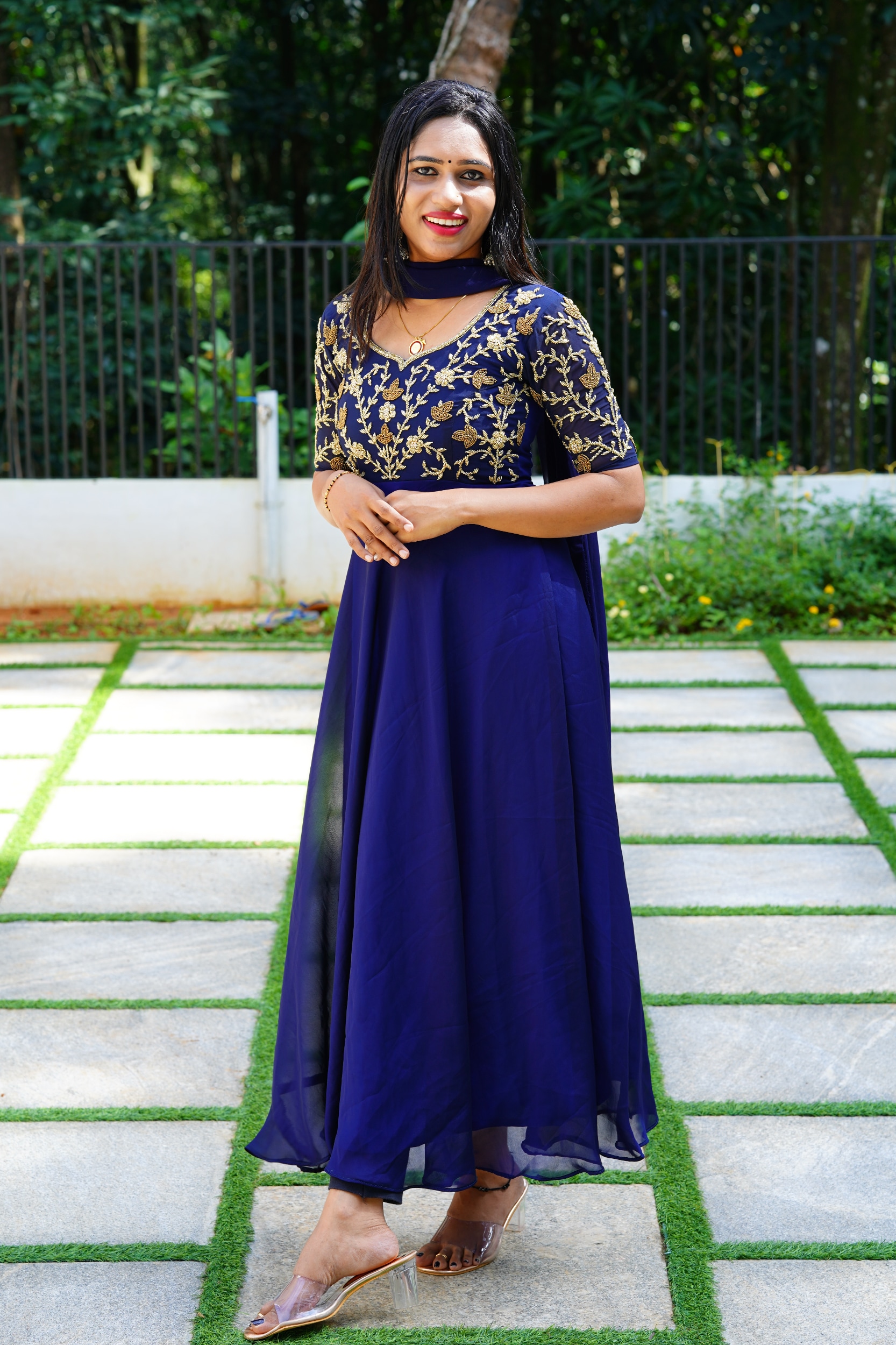Chidiya - Sapphire Blue Flared Dress at Rs 3060.00 | KATARGAM | Surat| ID:  2849252965662