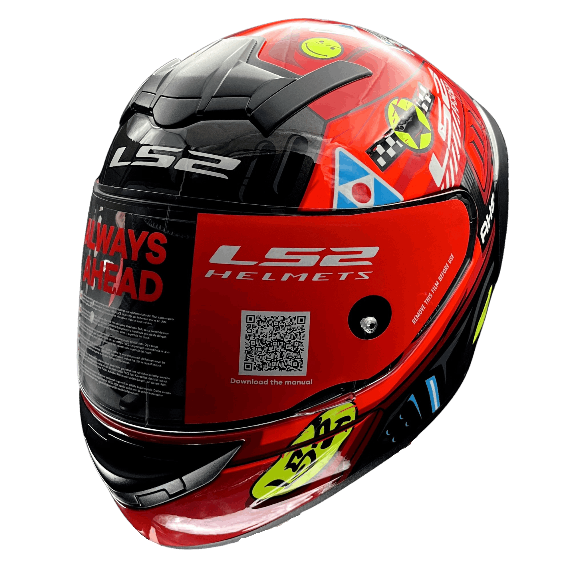 ls2 ff352 rookie helmet Helmets - - Demon - Gloss White Red - Single Visor Full Face (2XL LS2 FF352 ROOKIE MATT TITANIUM