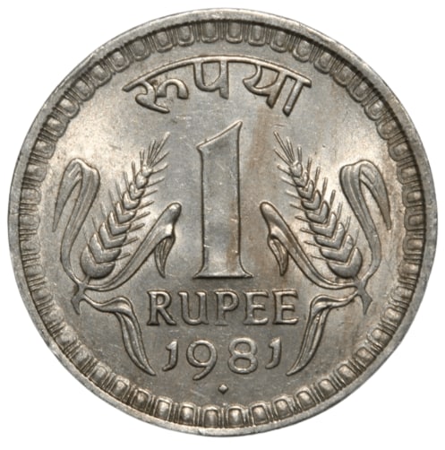 1 Rupee 1981 Mint Diamond Republic India Collectible Rare