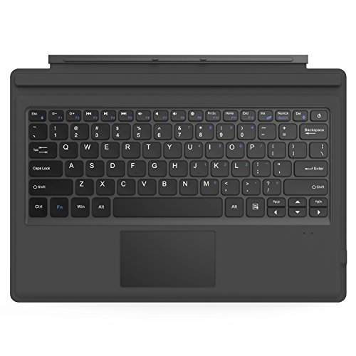 Microsoft Surface Pro 4 3 Type Cover Moko Ultra Slim Wireless Bluetooth Keyboard With Two Button Trackpad Built In Battery For Microsoft Surface Pro 3 4 31 Cm 12 3 Tablet Gray