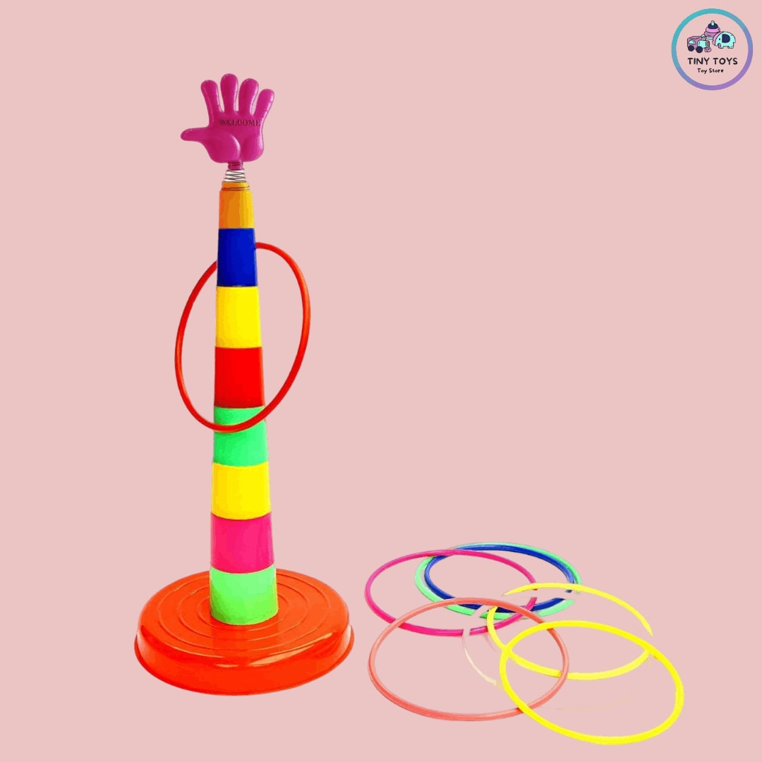 Handymade Toys Rainbow Stacking Ring Toys for Baby, Toddlers, Kids -  Multicolor Rings (SMALL)