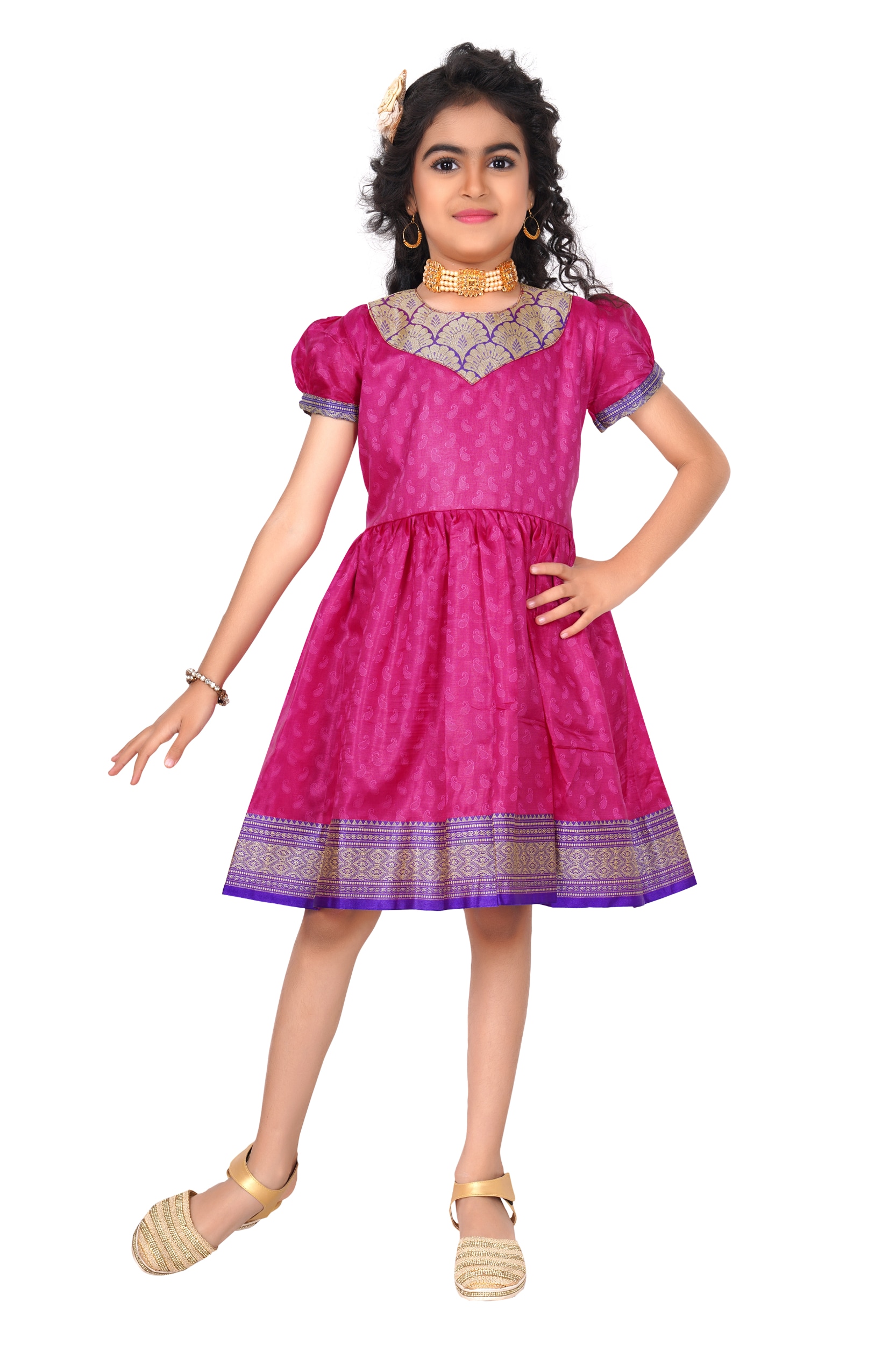 Hot Pink Cotton Princess Dress – folle.in