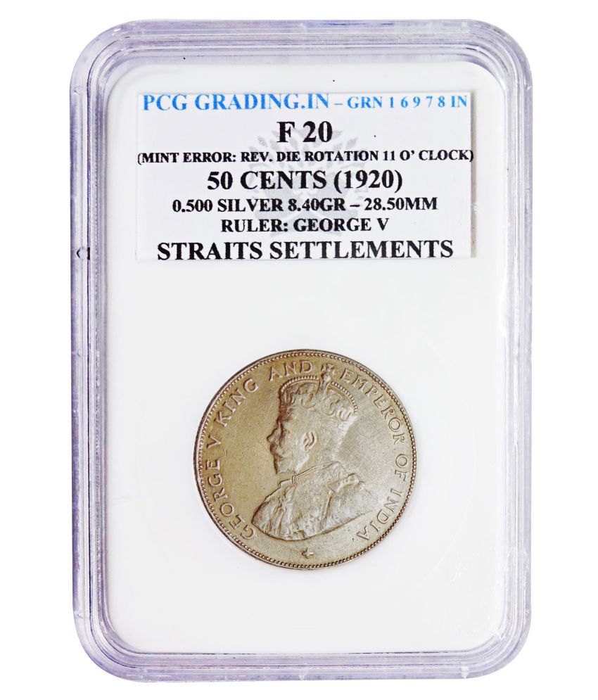 PCG Graded Mint. Error Rev. Die. Rotation 11 o Clock 50 Cents