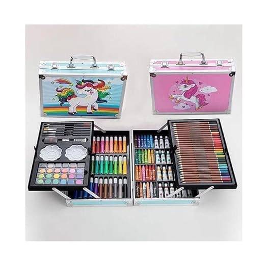 145-Piece Art Supplies Set for Kids, 2 Layers Drawing Supplies for