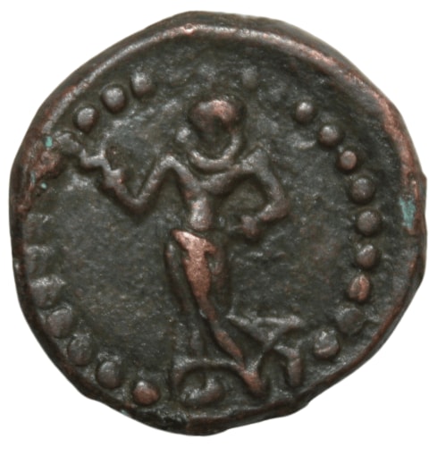 biddr - Marudhar Arts, Auction 29, lot 14. Ancient India Tribal Coins  Copper Unit Copper Coin of Agroha Janapada of Pun