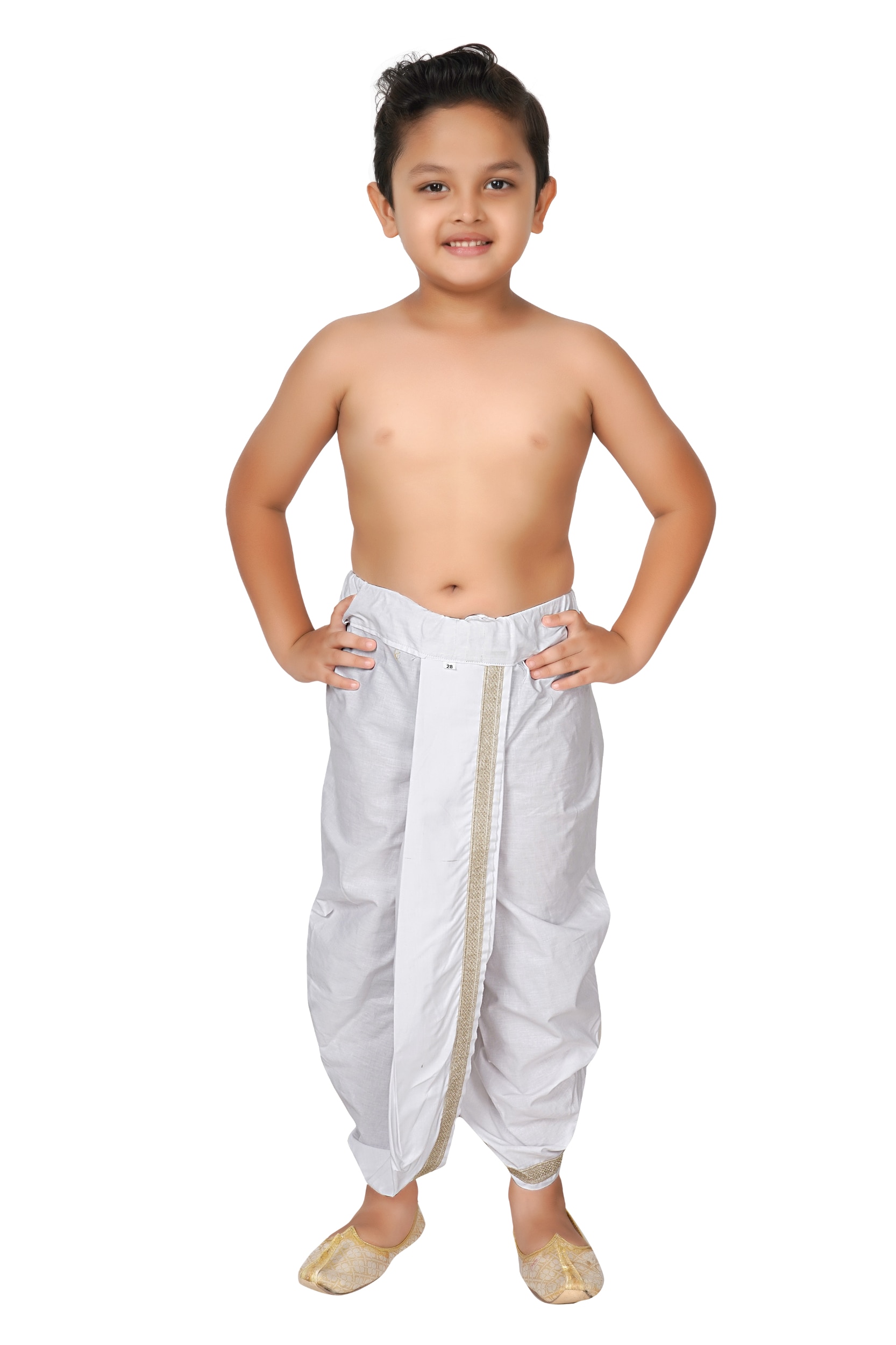 Boy Rajdhani Cotton Stitched Dhoti ( 28 , White ) - Clothing And  Accessories - Shalgar, , Pune, Maharashtra