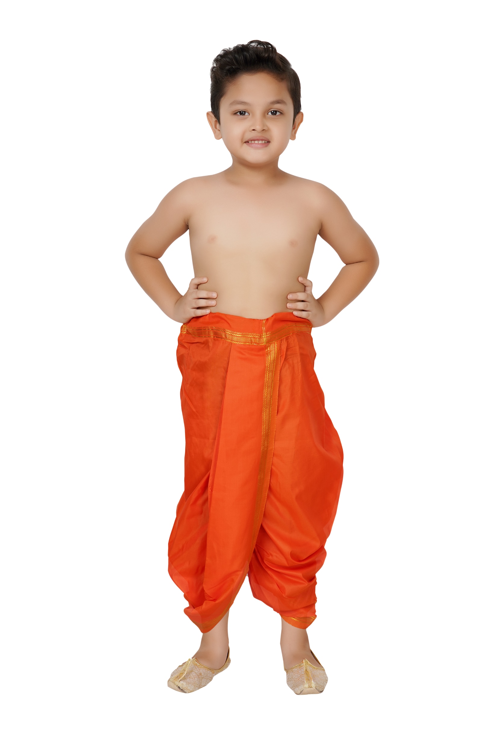 Buy JBN Creation Boys Orange & Green Embroidered Kurta With Dhoti Pants -  Kurta Sets for Boys 7374447 | Myntra