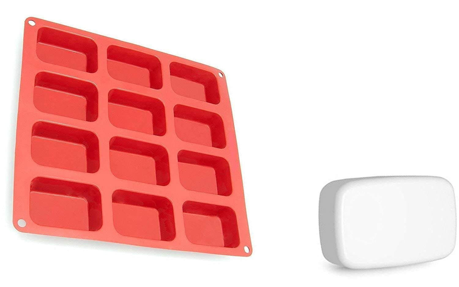 Silicone Rectangle Soap Mold (12 Cavity)