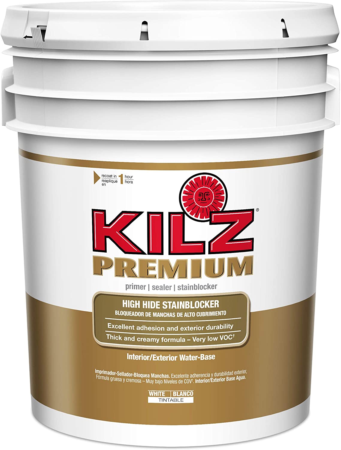 KILZ Premium White Flat Water-Based Primer And Sealer (5 ...