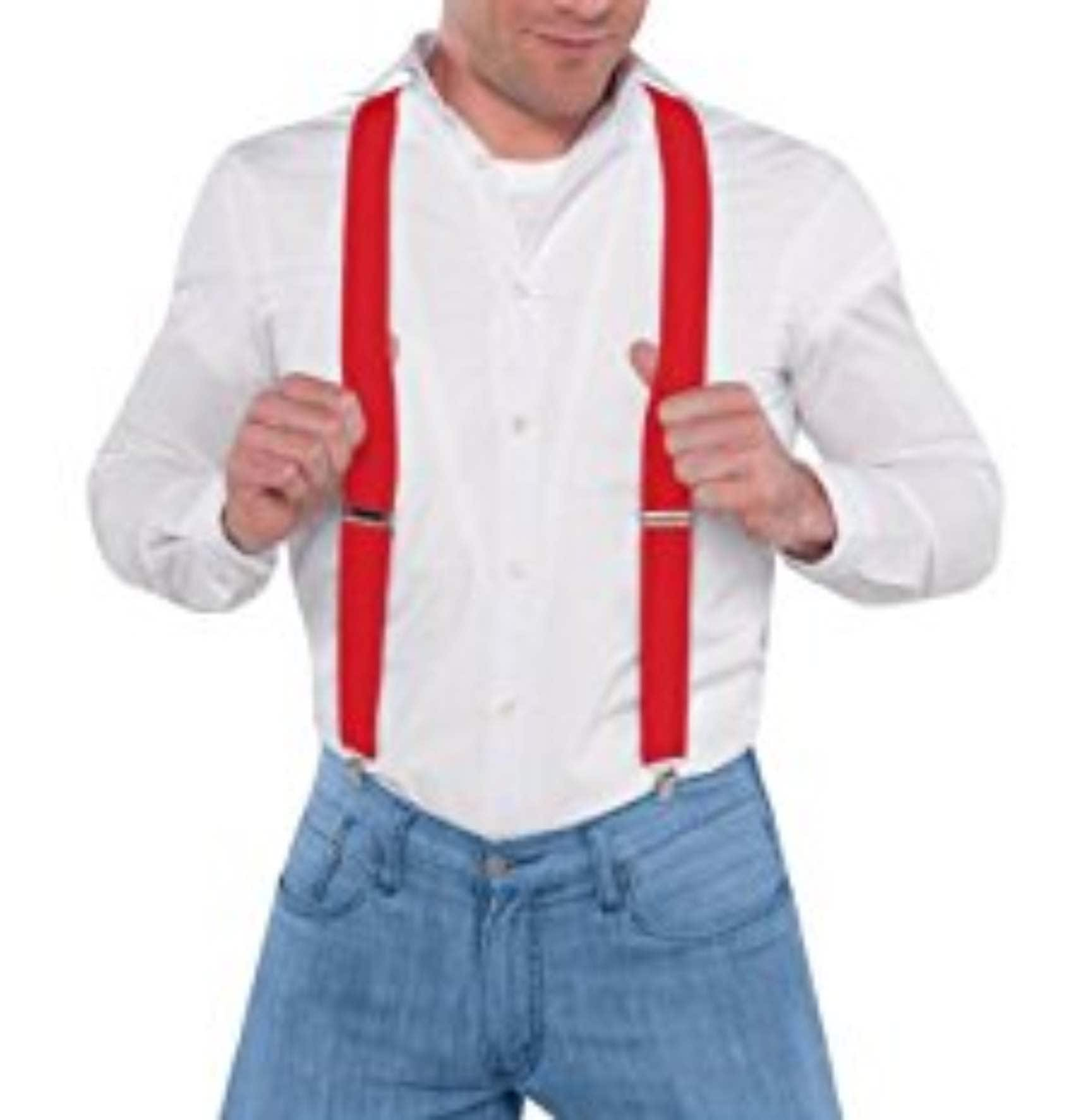 White Sequin Suspenders