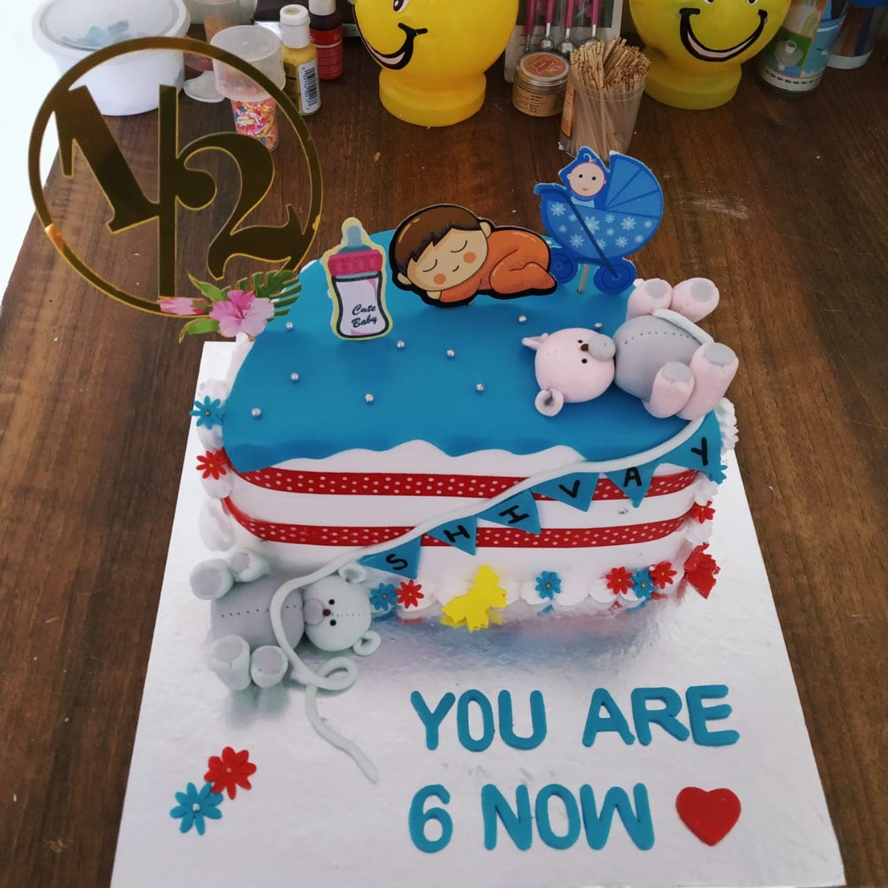 60th Bday Strawberry Fondant Cake 6Kg, Cakes on Birthdays