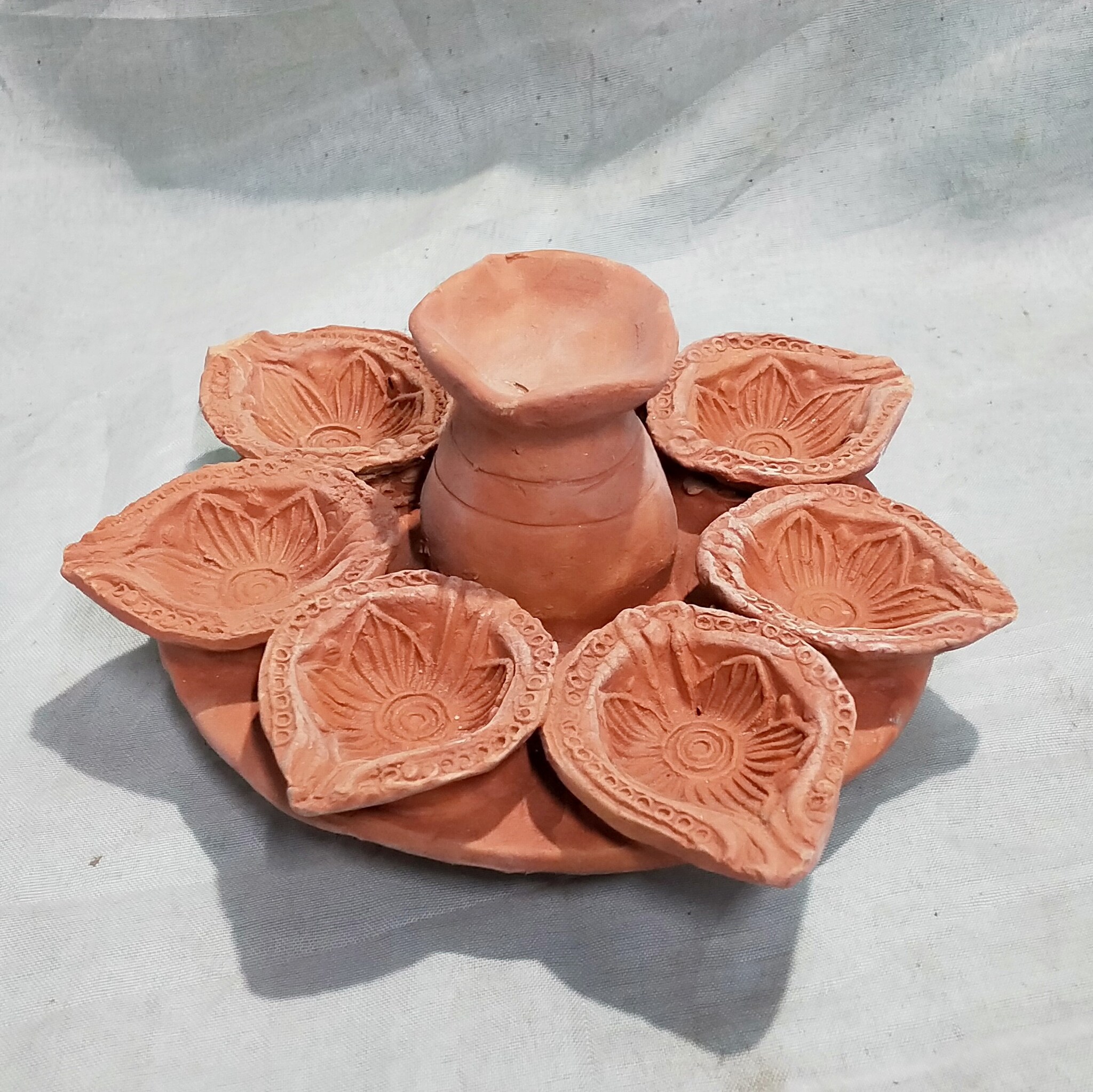 Terracotta deals diya stand