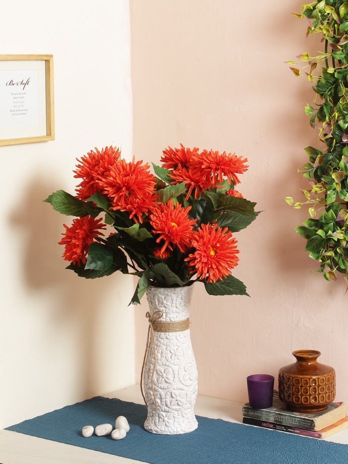 ARTIFICIAL CHRYSANTHEMUM FLOWER STICKS (3 HEAD, 75 CM TALL ...