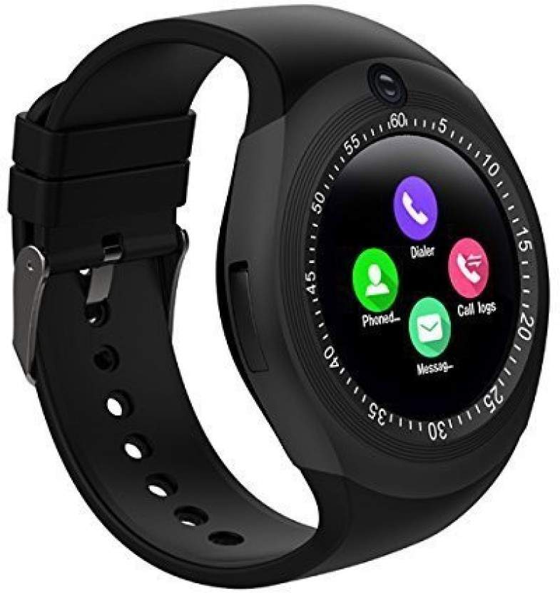 black bluetooth smart watch