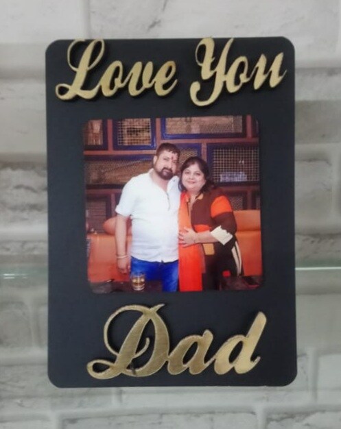 Wooden Photo Frame With Led Light Love You Dad Wooden Led Photo Frames Shoppe24online Jodhpur Rajasthan
