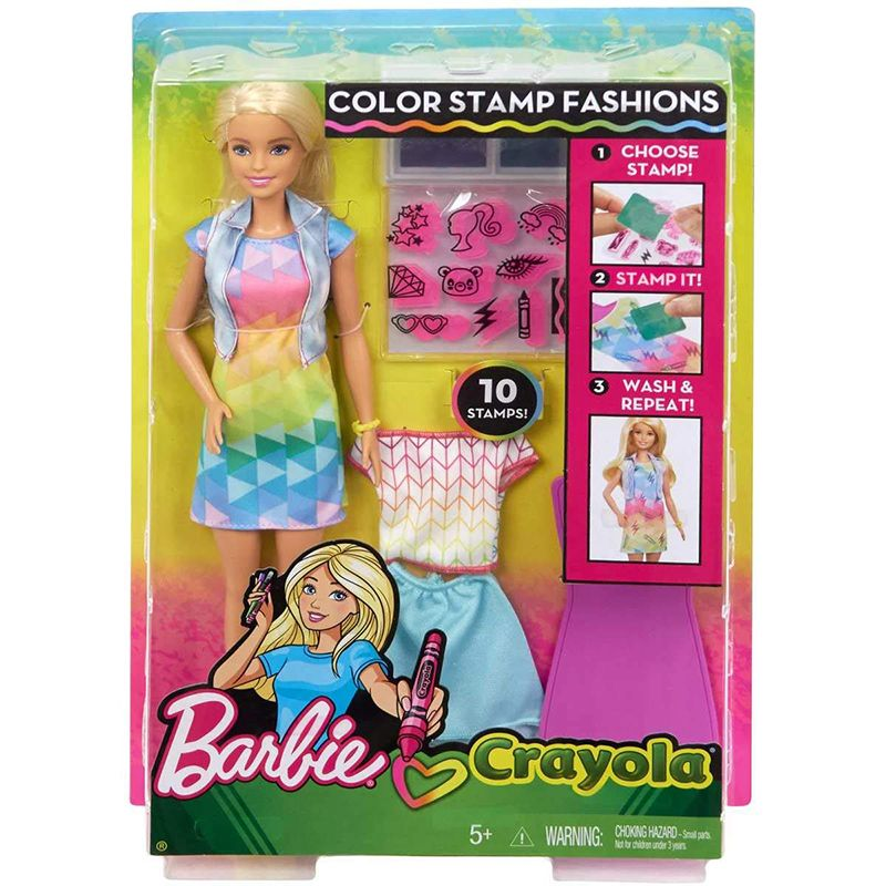 Barbie crayola color stamp 2024 fashions