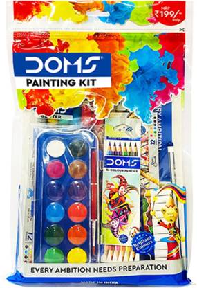 DOMS Water Colour & Utility Complete Painting Kit - Water  Colour tubes Art Set by Jeeteshi Enterprises