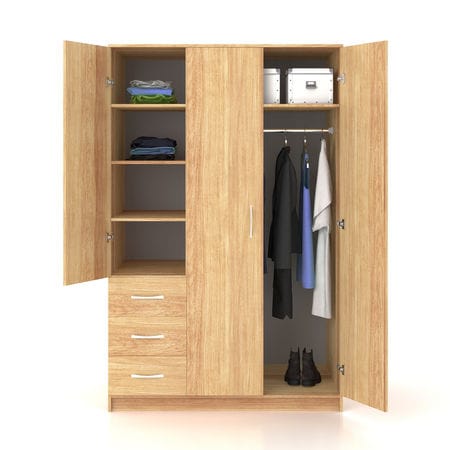 Five Door Wardrobe In Asian Maple Finish Wardrobes Cabinets